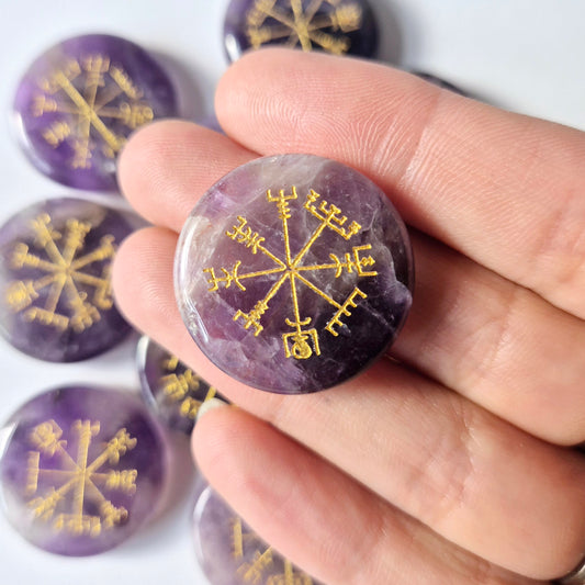 Gemstone Celestite Palmstone (6-8 cm) – Angelic Peace & Spiritual Connection Handstone worrystone worrystone