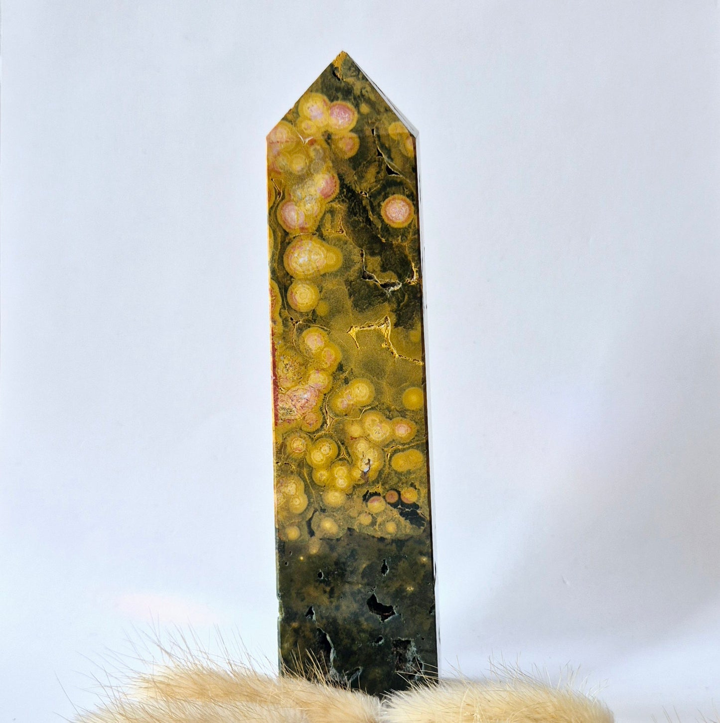 Edelsteen Druzy Ocean Jasper toren #3 - 325g