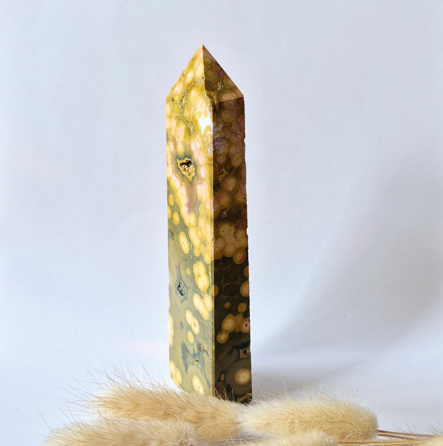 Edelsteen Druzy Ocean Jasper toren #5 - 225g