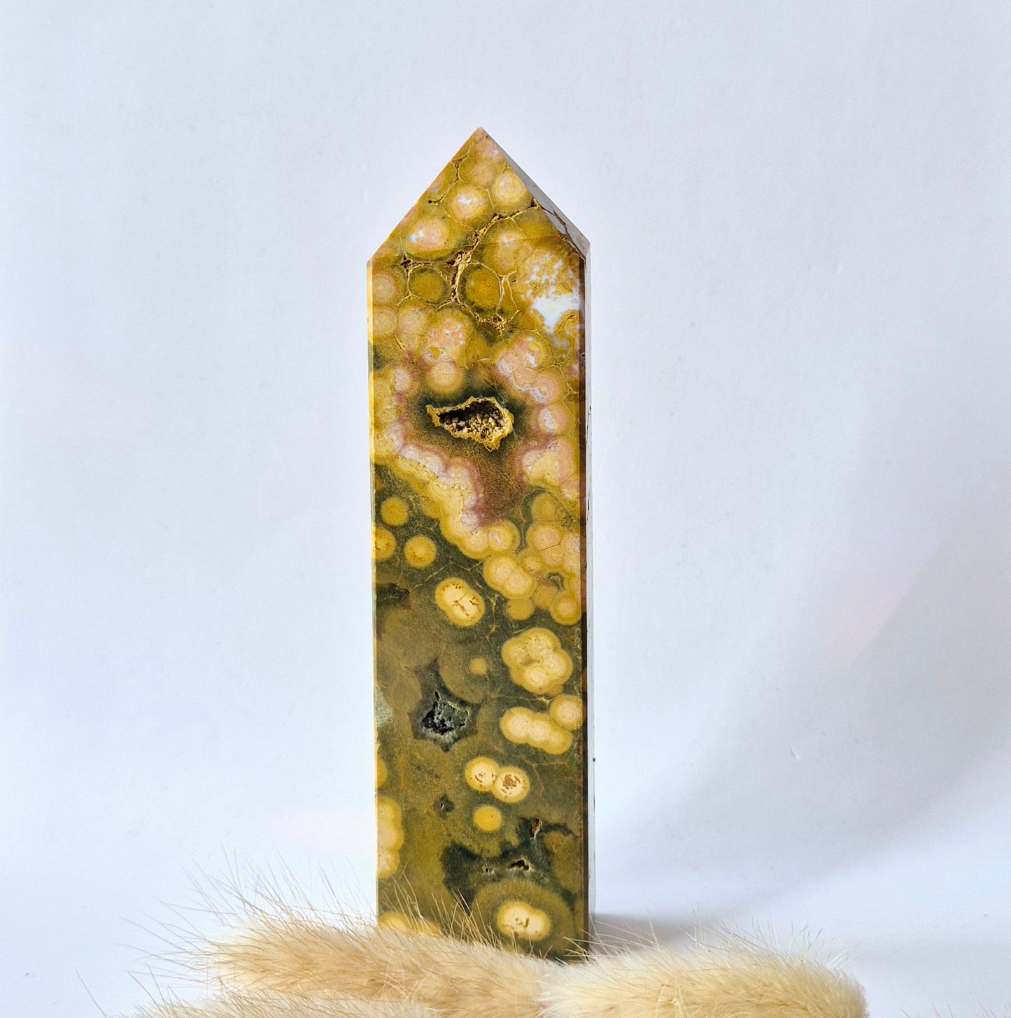 Edelsteen Druzy Ocean Jasper toren #5 - 225g