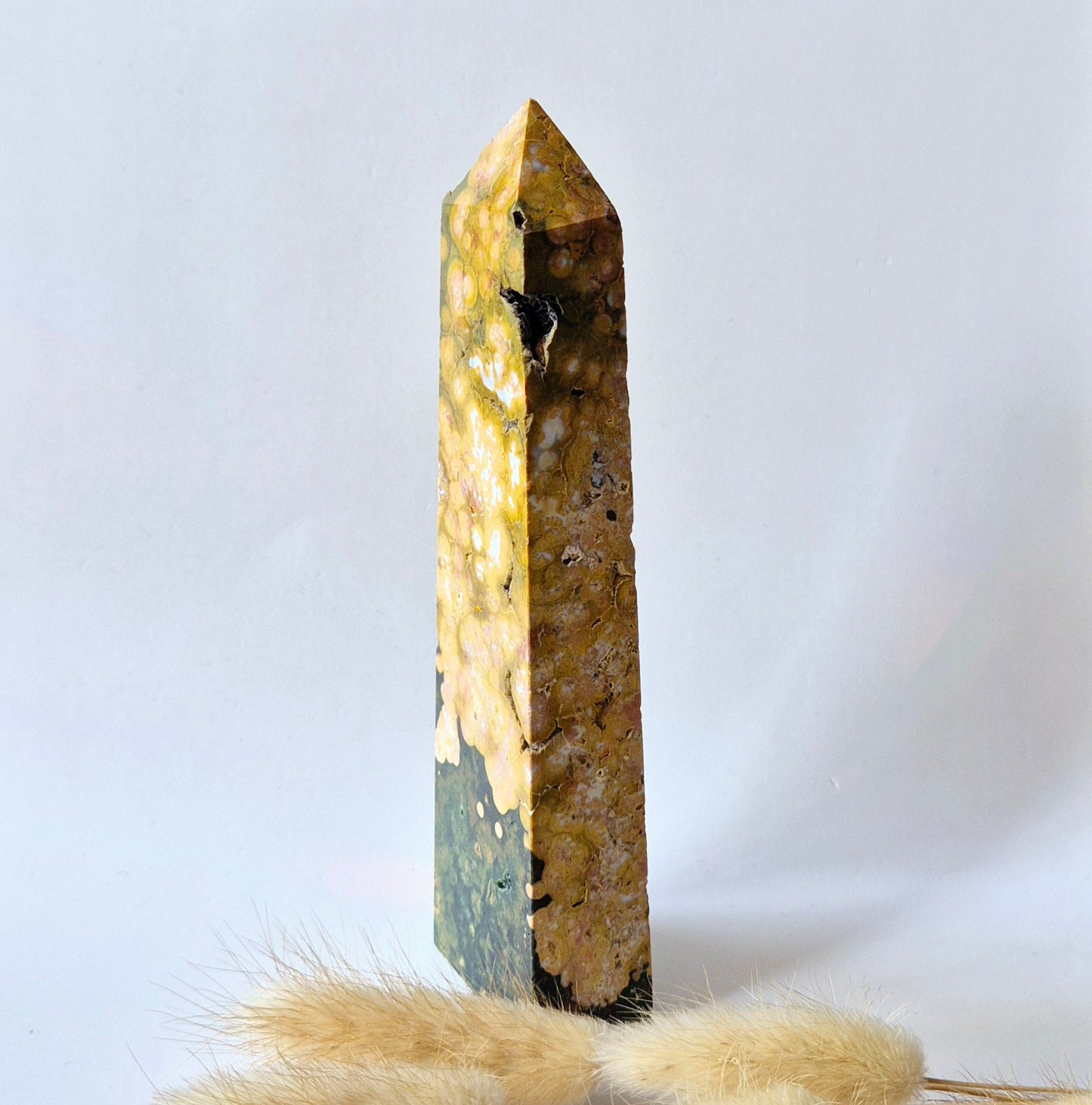 Edelsteen Druzy Ocean Jasper toren #6 - 270g