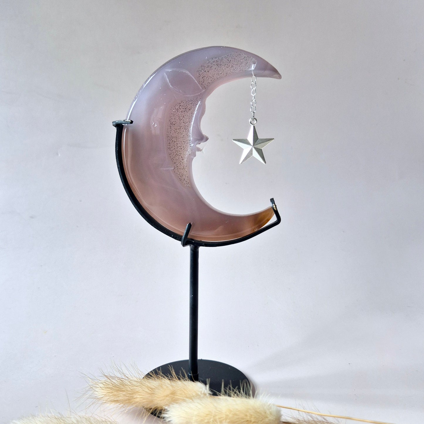 Druzy Grijze Agaat Edelsteen Maan #26 – 10 cm