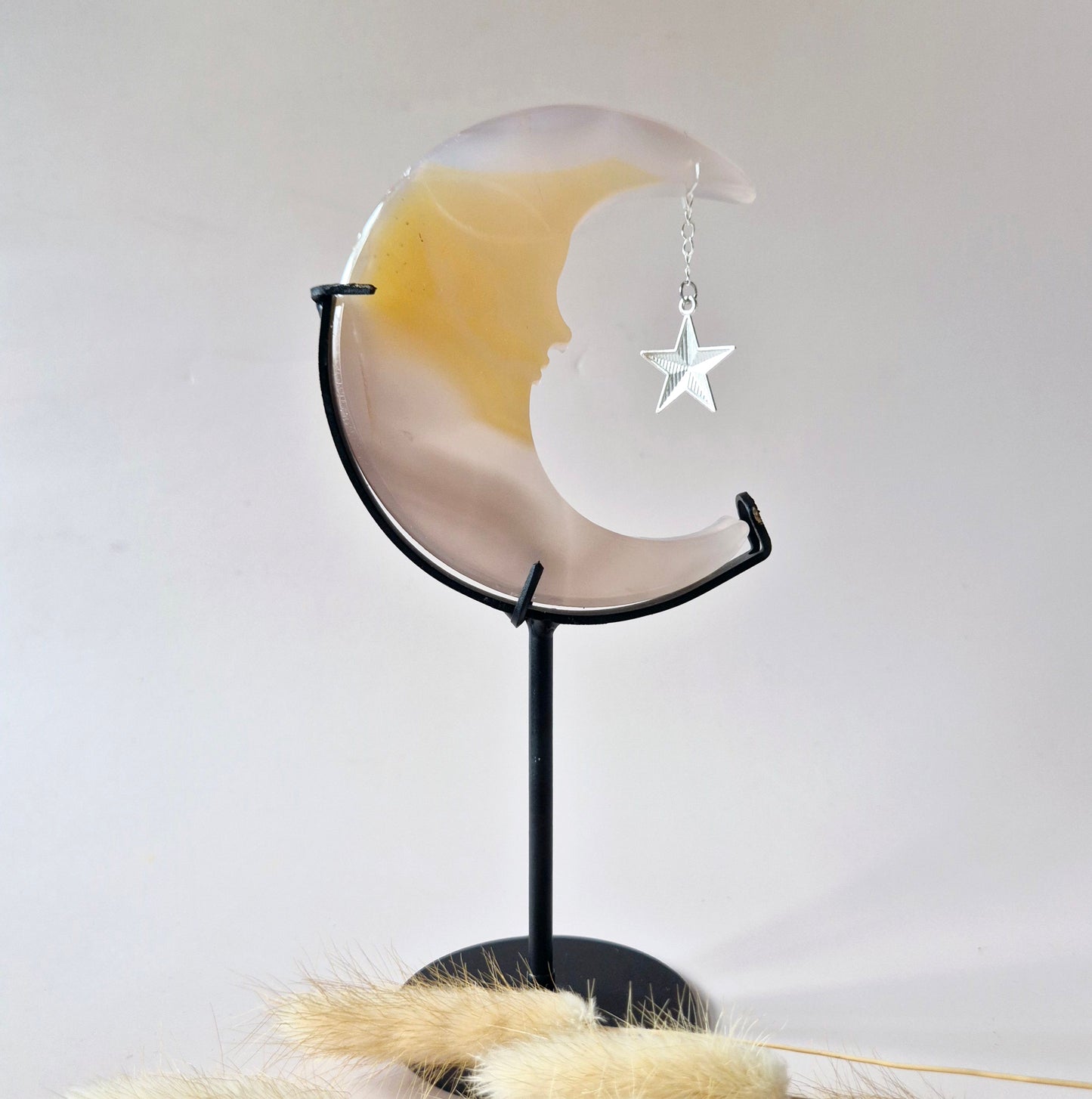 Druzy Grijze Agaat Edelsteen Maan #32 – 10 cm