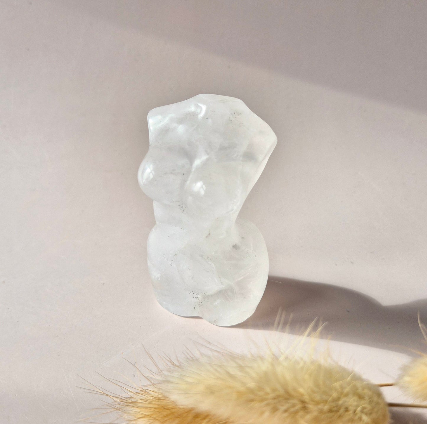 Vrouwenlichaam Beeldje – Bergkristal (8 cm) - Edelsteen buste