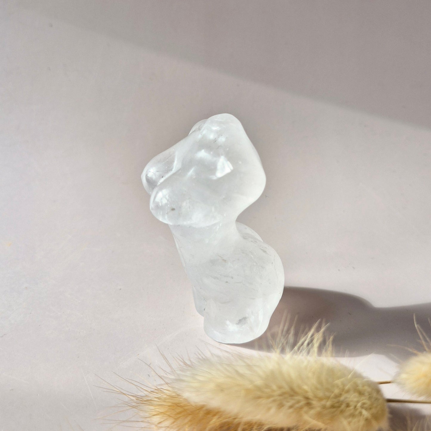 Vrouwenlichaam Beeldje – Bergkristal (8 cm) - Edelsteen buste
