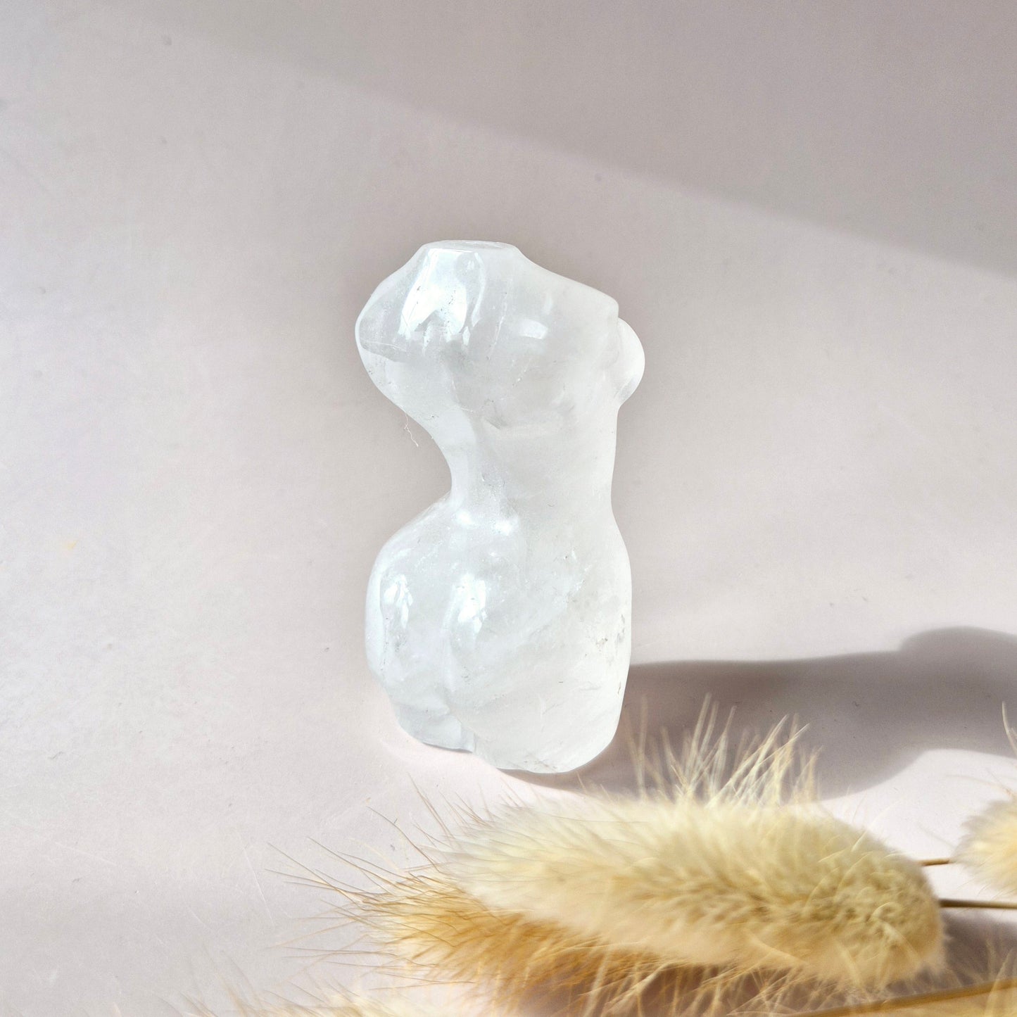 Vrouwenlichaam Beeldje – Bergkristal (8 cm) - Edelsteen buste