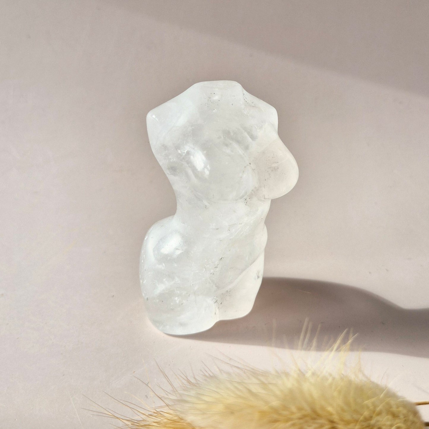 Vrouwenlichaam Beeldje – Bergkristal (8 cm) - Edelsteen buste