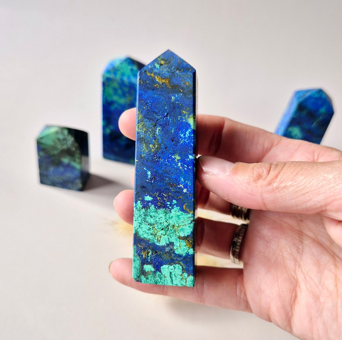 XL Druzy Seltener Azurit-Malachit Roher Brillant-Edelstein Nr. 1 522 Gramm – Funkelnde Naturkraft