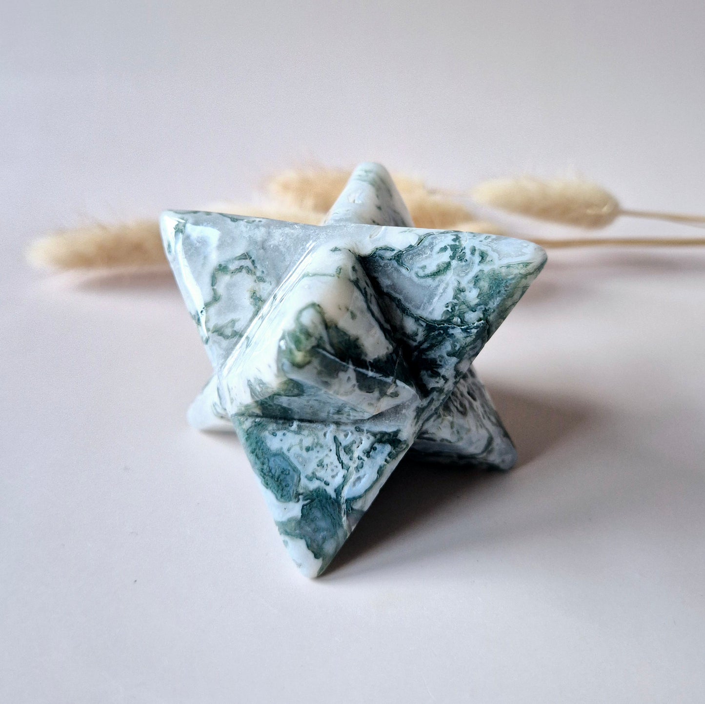 Kristall-Edelstein XXL Afrikanischer Blutstein Merkaba – 7 cm – Kraft & Schutz
