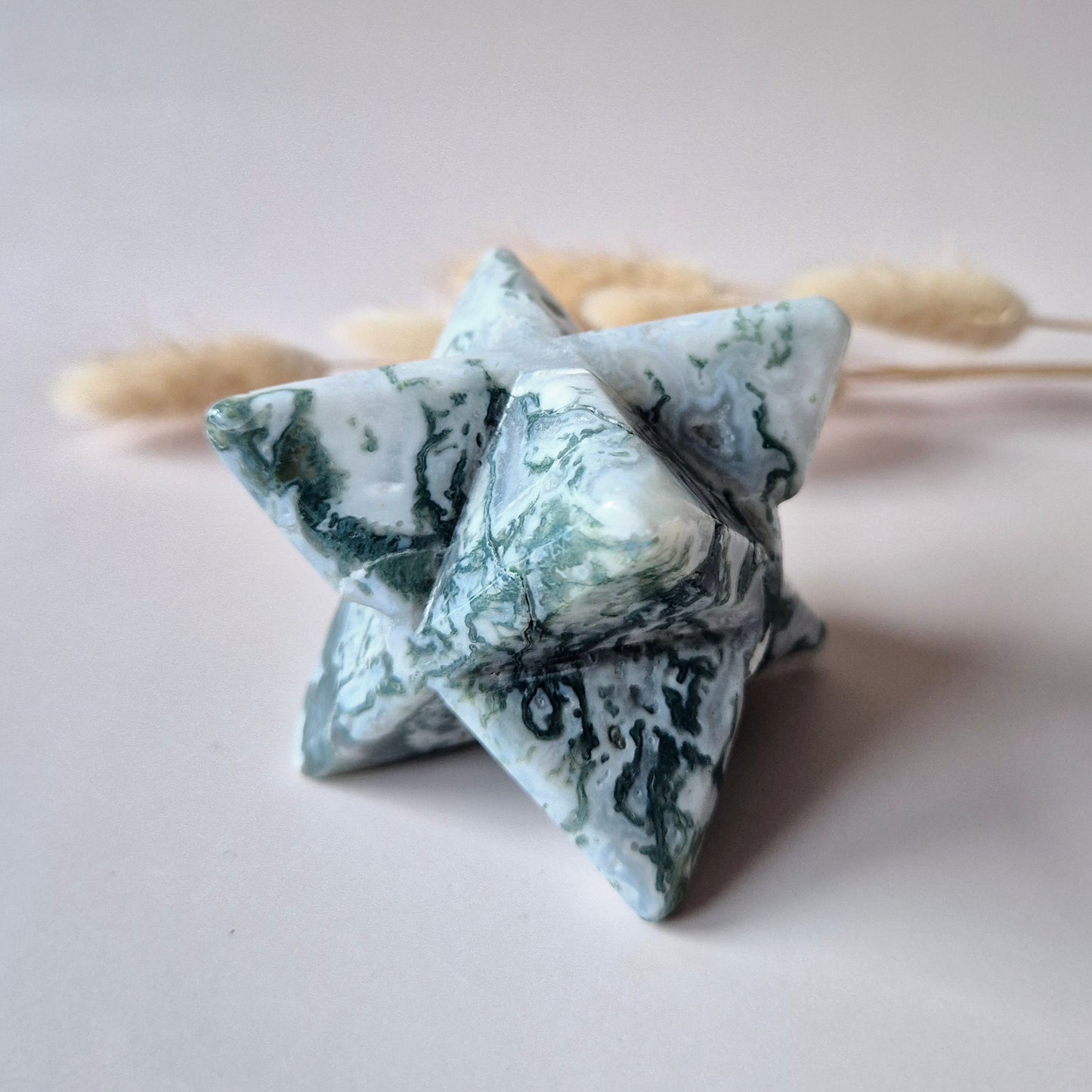 Kristall-Edelstein XXL Afrikanischer Blutstein Merkaba – 7 cm – Kraft & Schutz