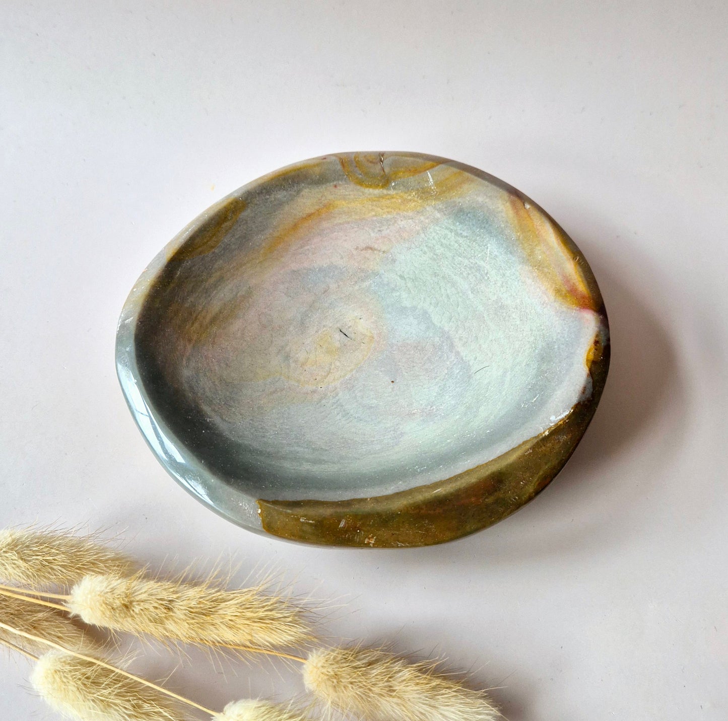 XL Ocean Jasper schaal – Handgeslepen edelstenen kom #4 – 785 gram