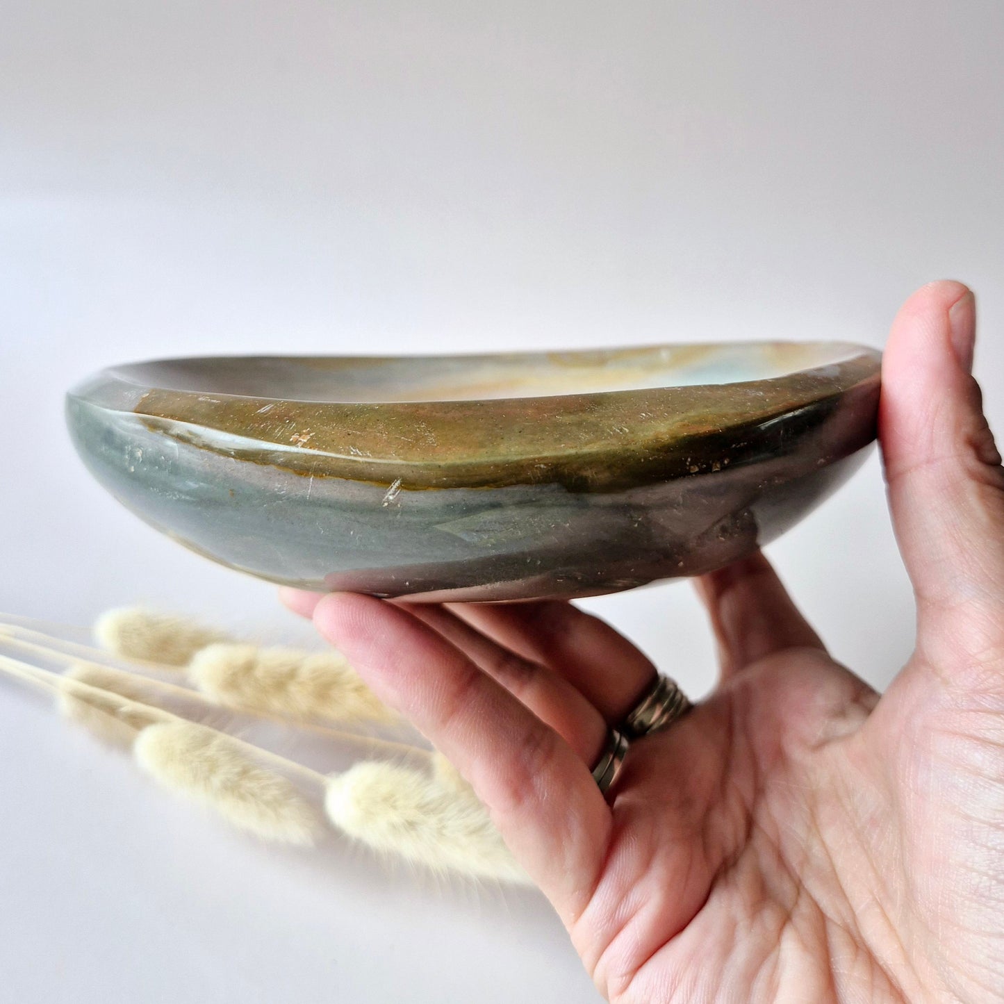 XL Ocean Jasper schaal – Handgeslepen edelstenen kom #4 – 785 gram
