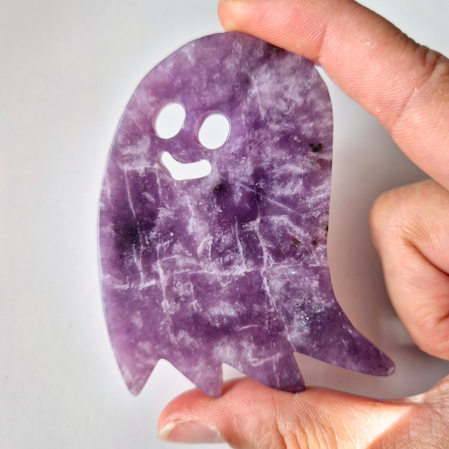 Lepidoliet Spookje Edelsteen (ca. 7 cm) – Halloween Crystal Magic