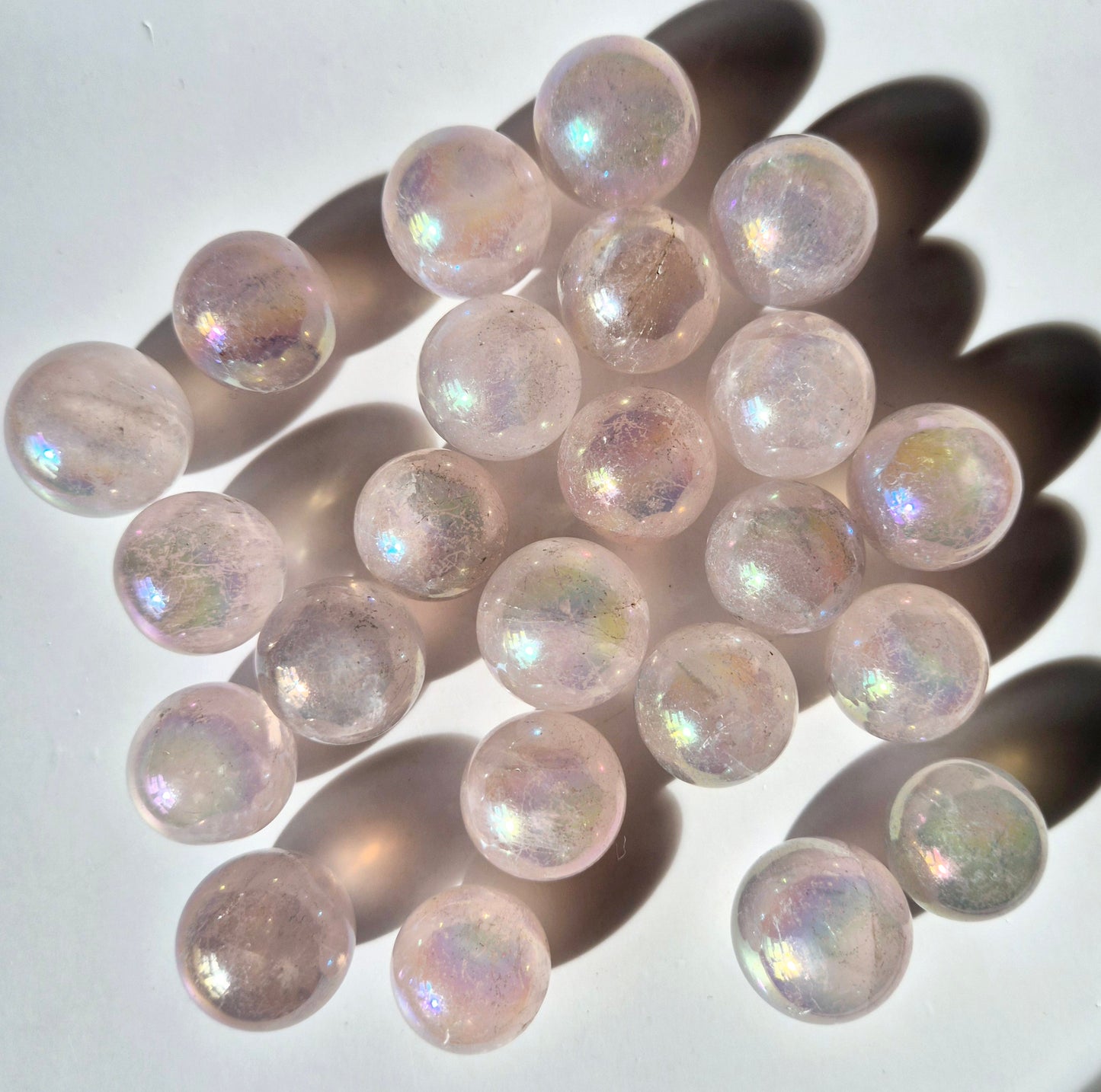 Rozenkwarts Angel Aura Bol – 2-3 cm Edelsteen Sphere