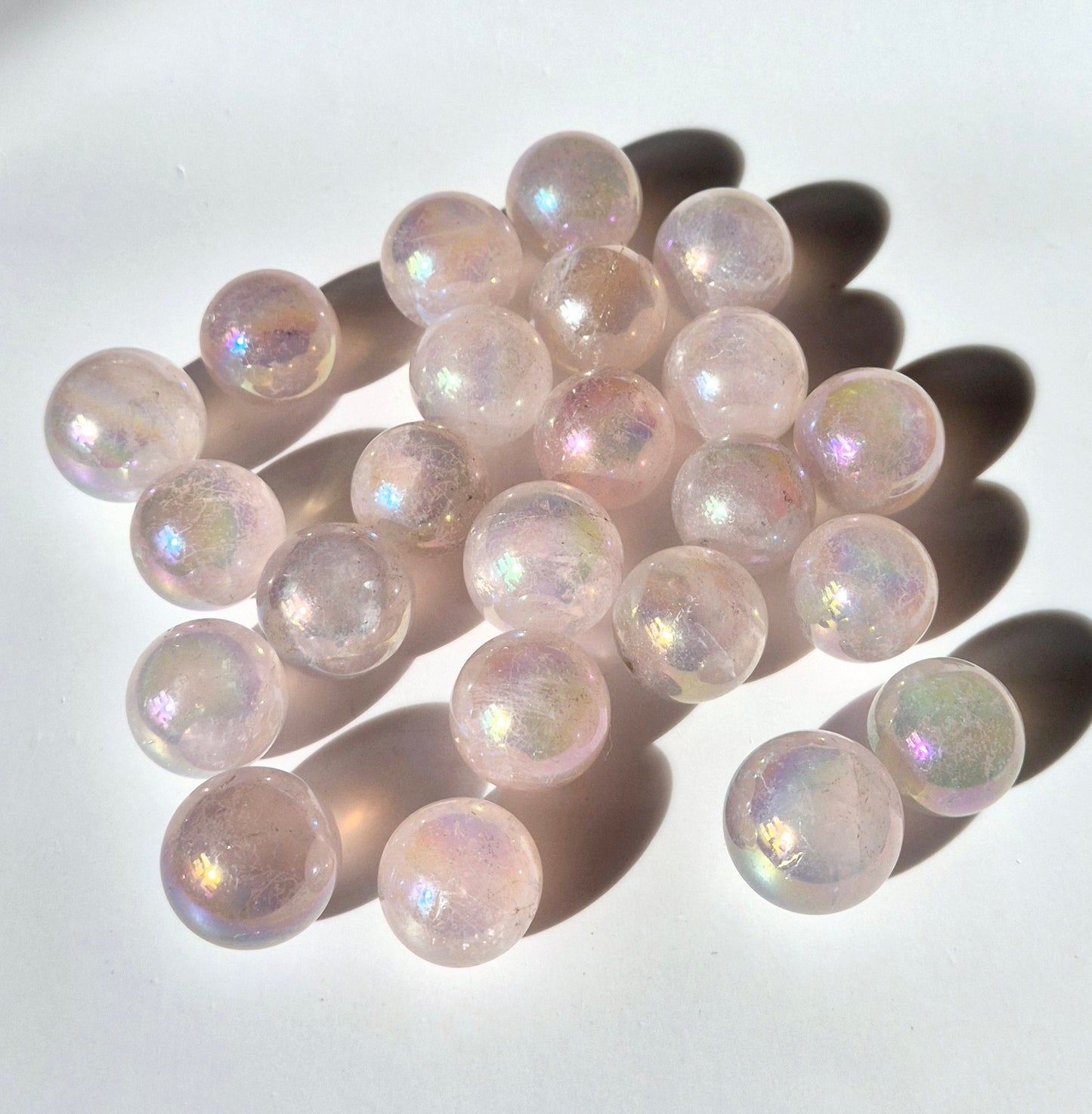 Rozenkwarts Angel Aura Bol – 2-3 cm Edelsteen Sphere