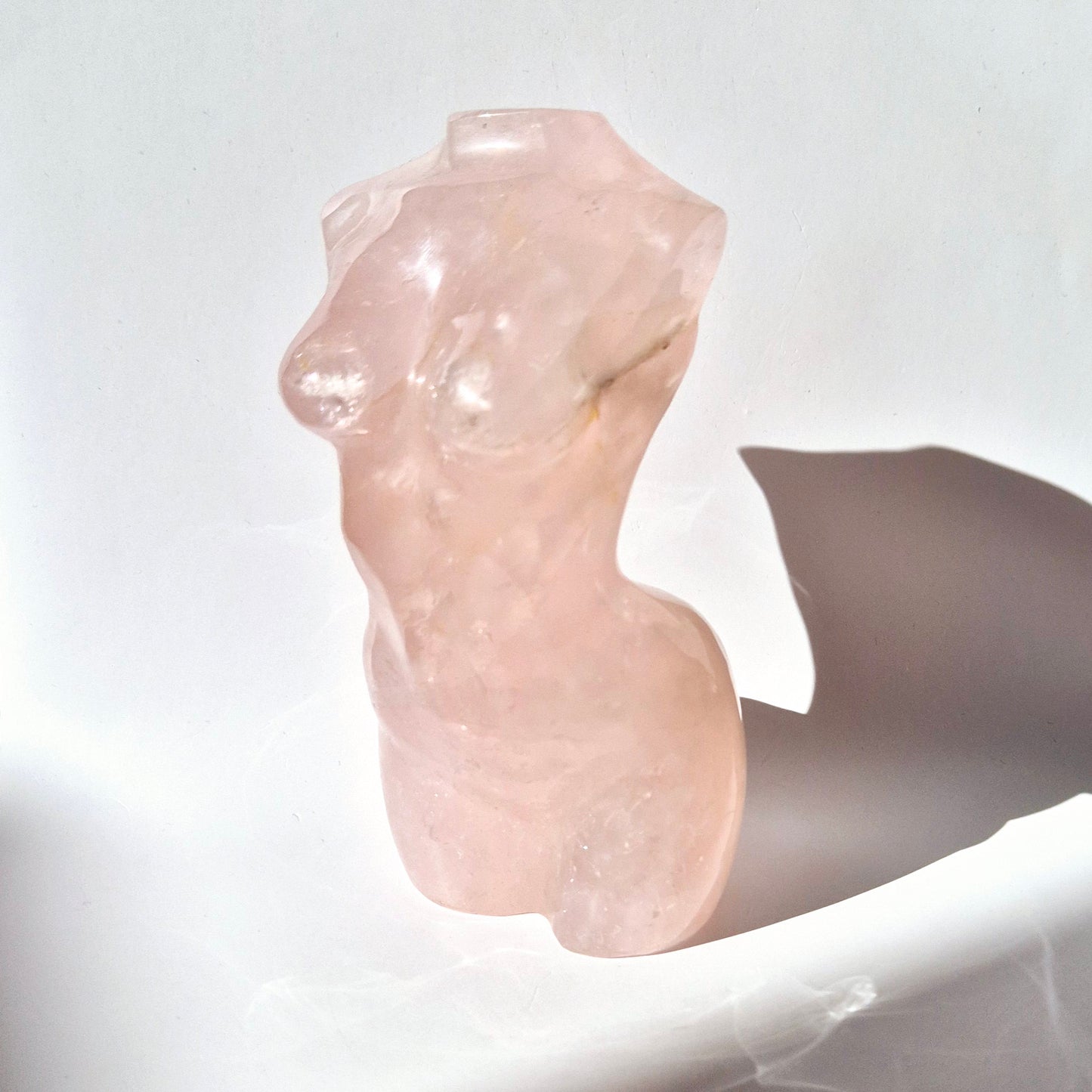 XL Edelsteen Rozenkwarts Vrouwenbuste – 13 cm – 650g