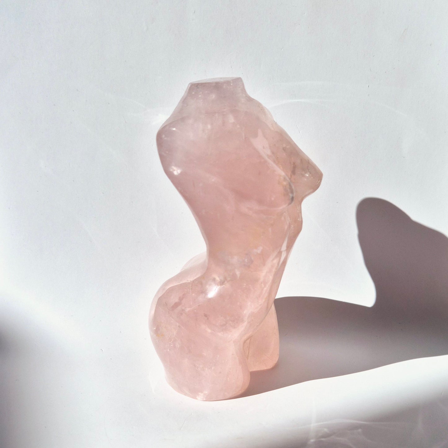 XL Edelsteen Rozenkwarts Vrouwenbuste – 13 cm – 650g