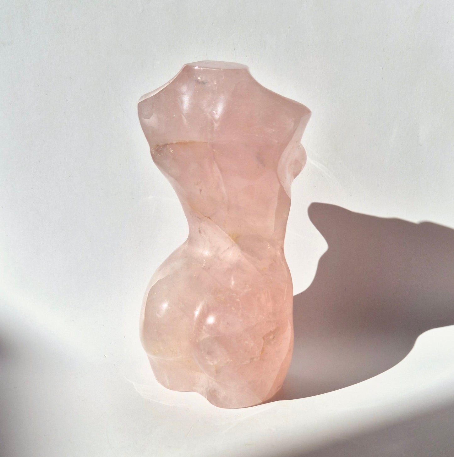 XL Edelsteen Rozenkwarts Vrouwenbuste – 13 cm – 650g