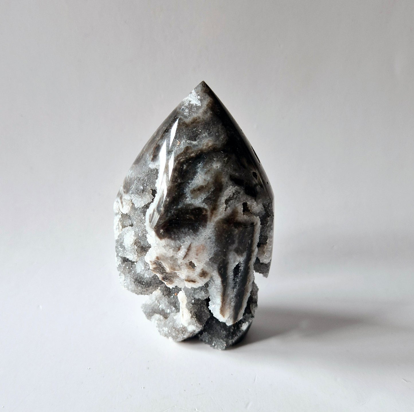 Edelsteen Druzy Sphalerite Flame Sculptuur #2 - 231g