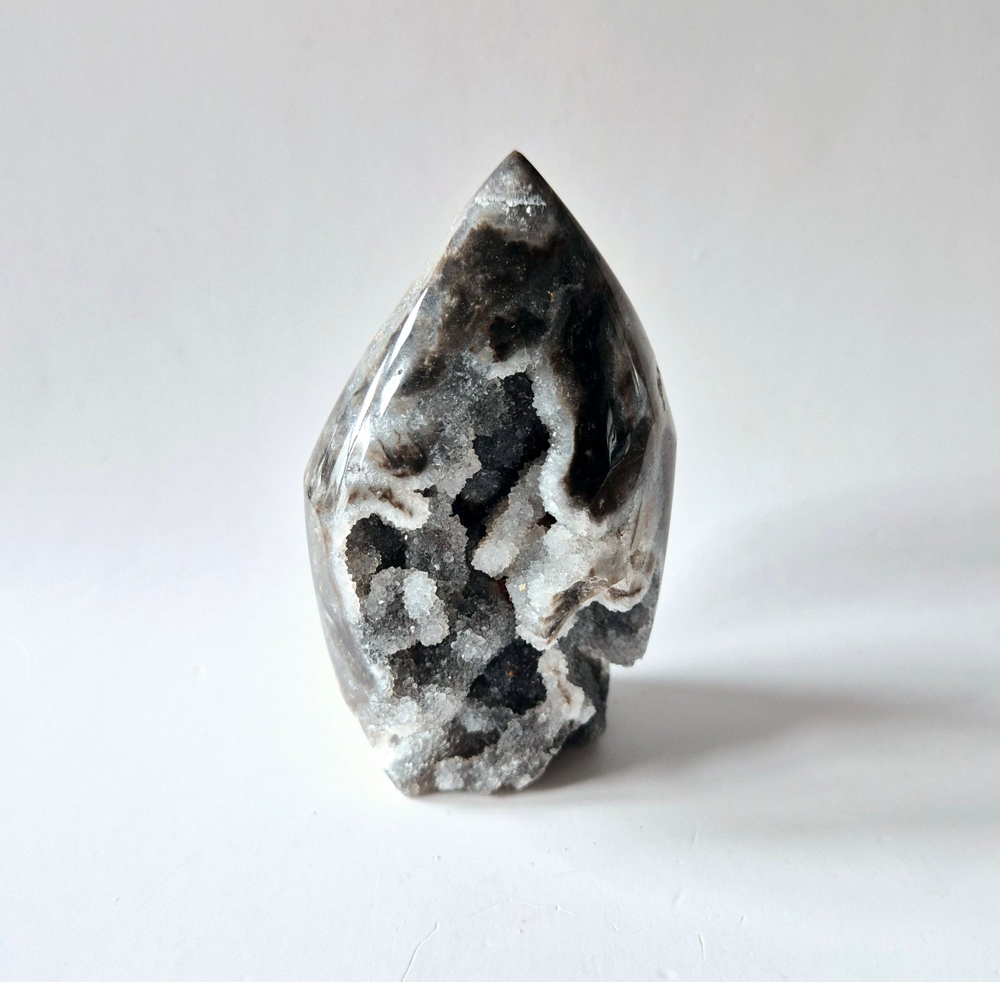 Edelsteen Druzy Sphalerite Flame Sculptuur #2 - 231g