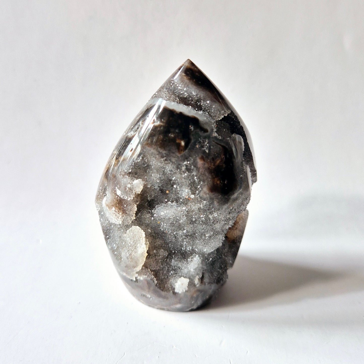 Edelsteen Druzy Sphalerite Flame Sculptuur #3 - 247g
