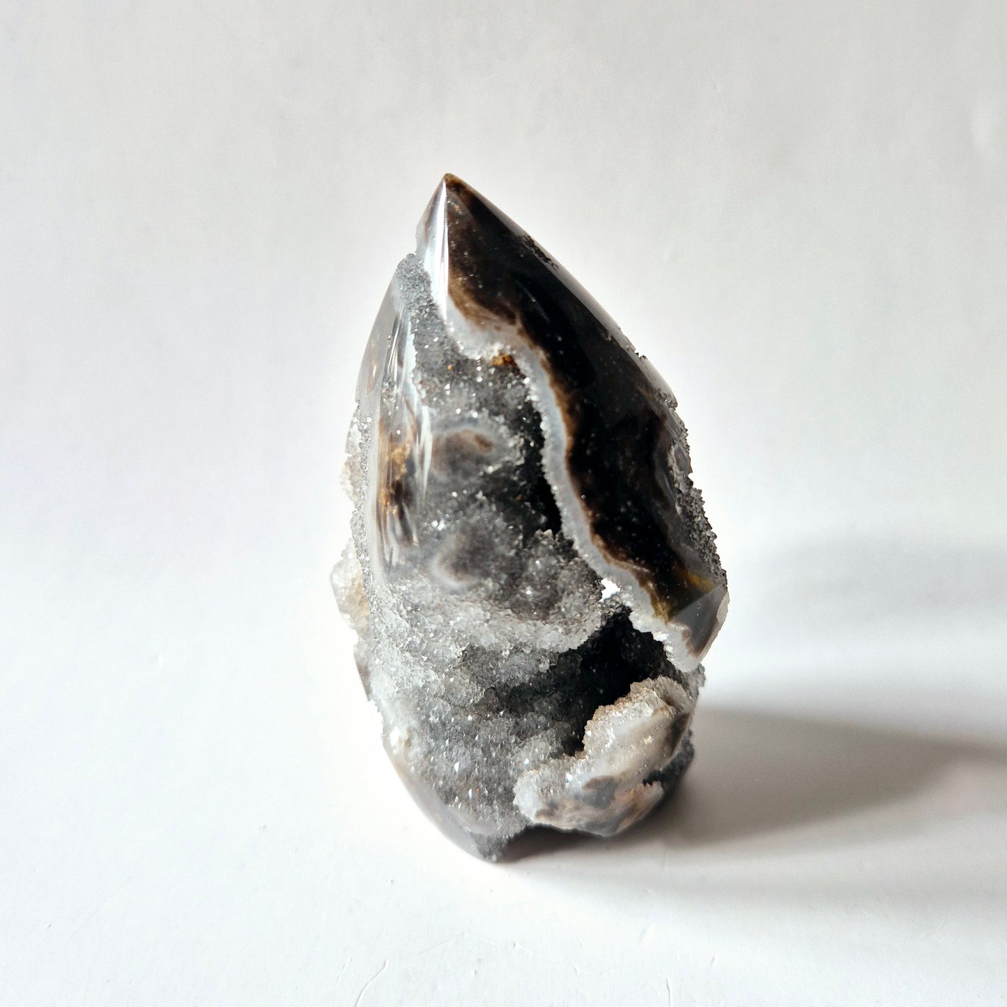 Edelsteen Druzy Sphalerite Flame Sculptuur #3 - 247g