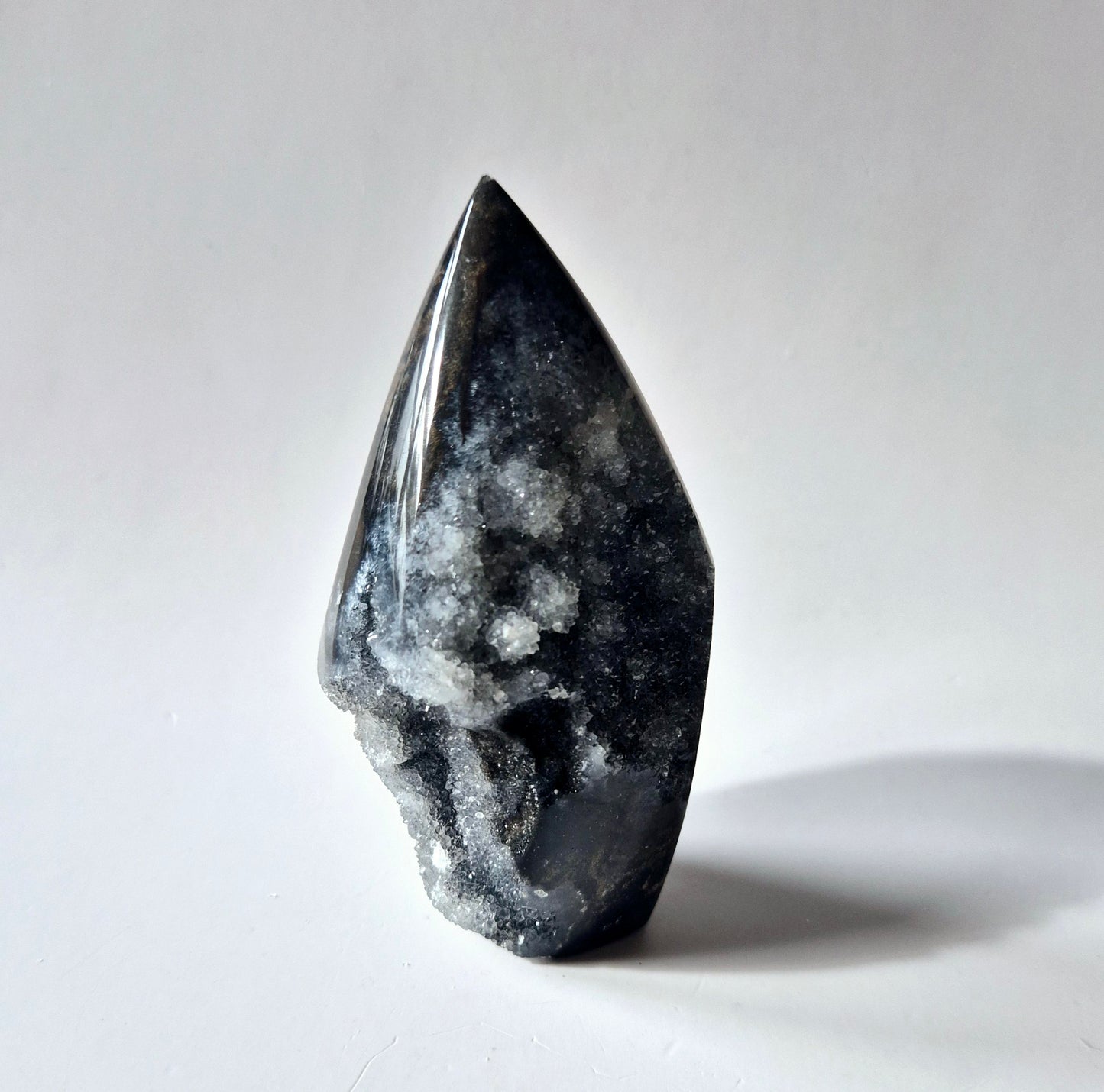 Edelsteen Druzy Sphalerite Flame Sculptuur #4 - 189g