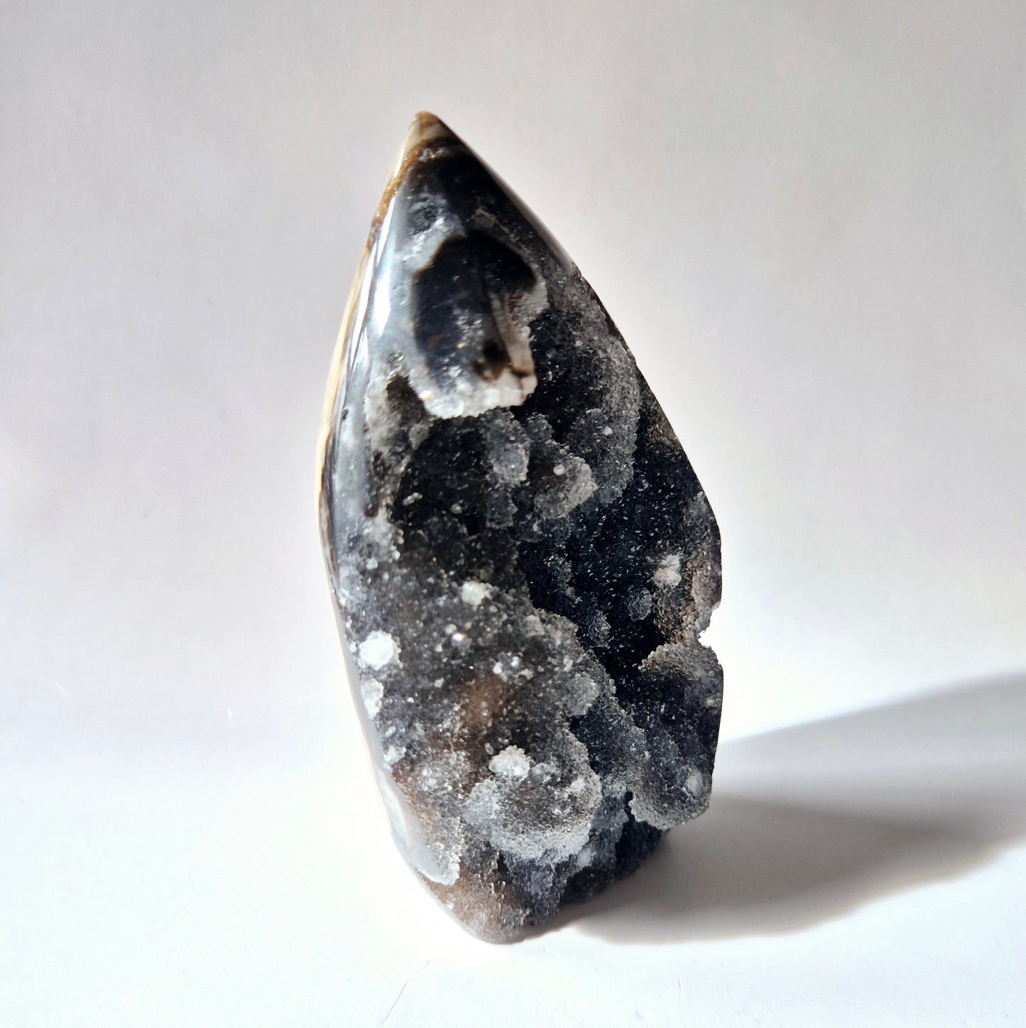 Edelsteen Druzy Sphalerite Flame Sculptuur #5 - 300g