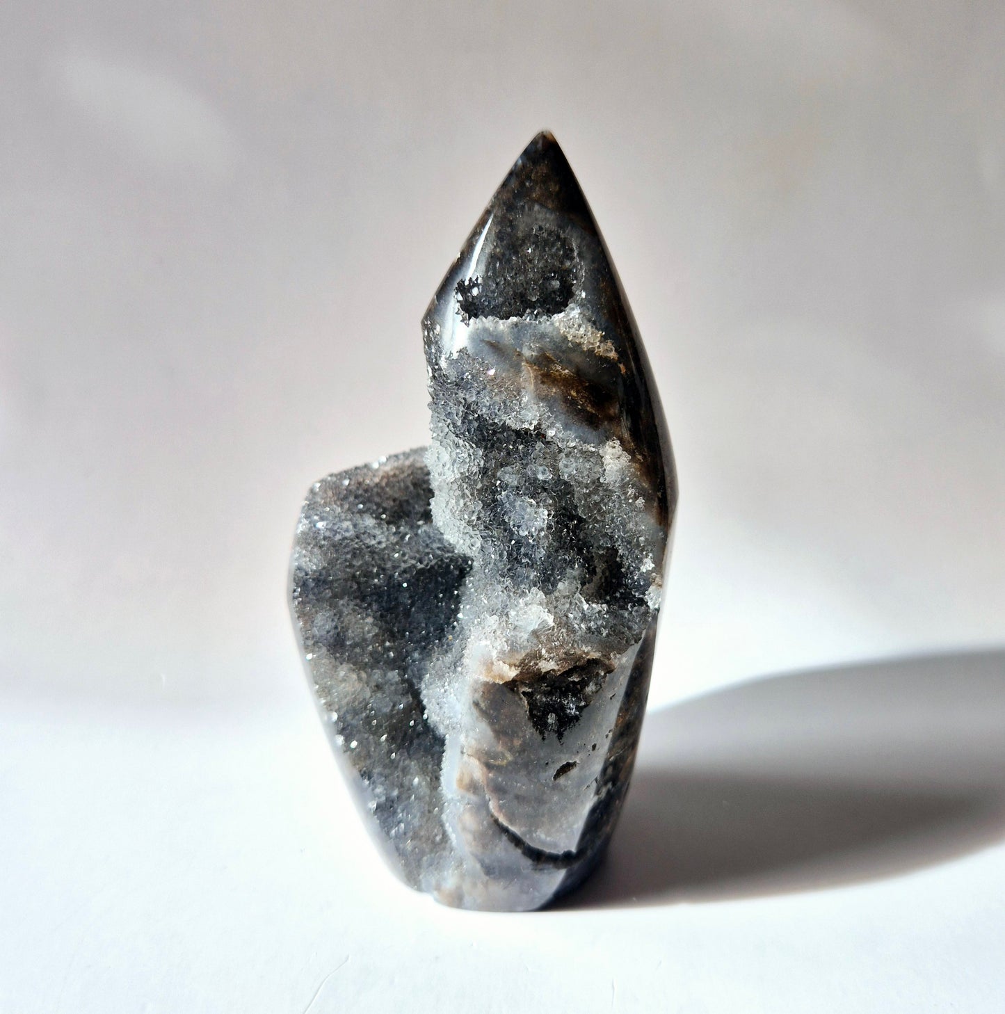 Edelsteen Druzy Sphalerite Flame Sculptuur #6 - 236g