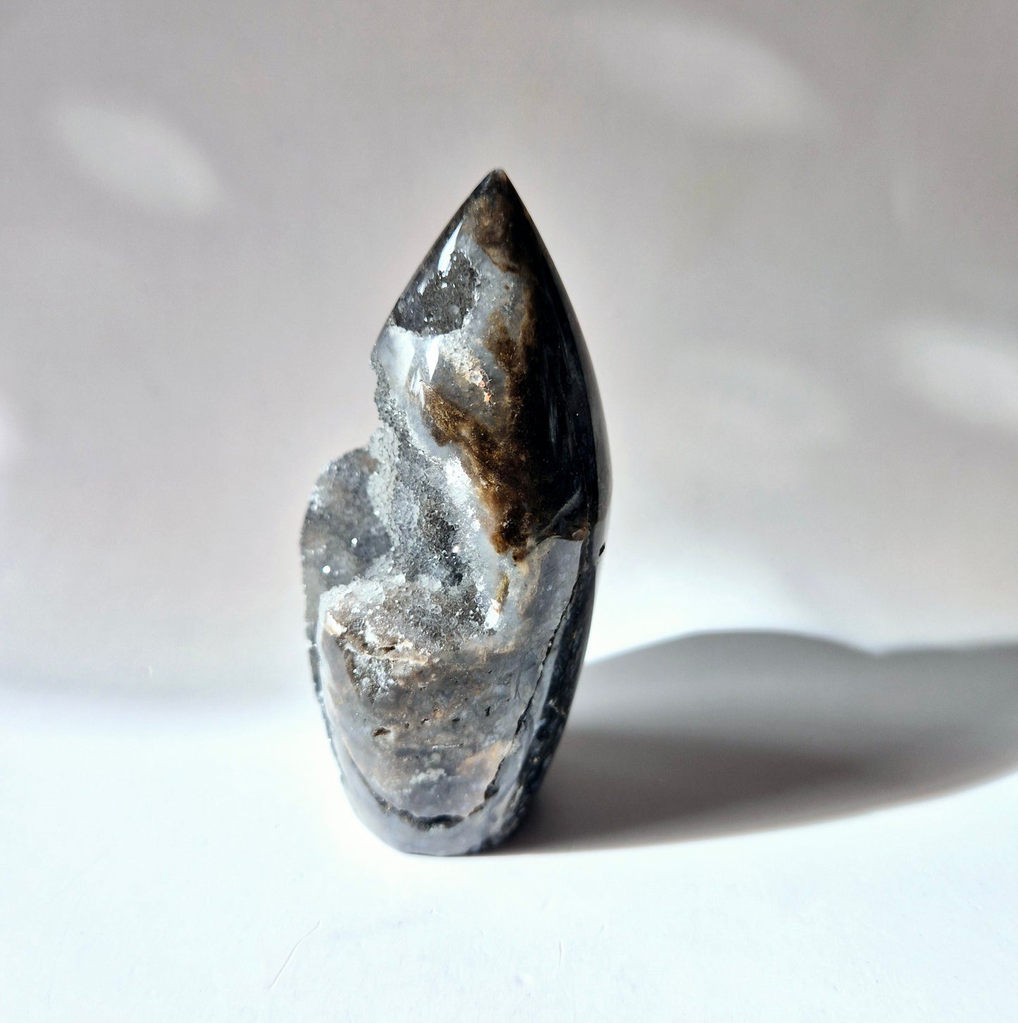 Edelsteen Druzy Sphalerite Flame Sculptuur #6 - 236g