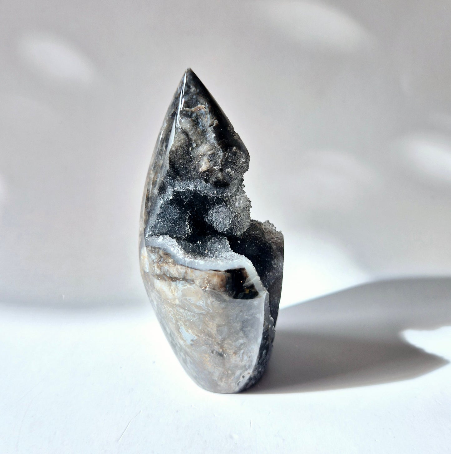 Edelsteen Druzy Sphalerite Flame Sculptuur #6 - 236g