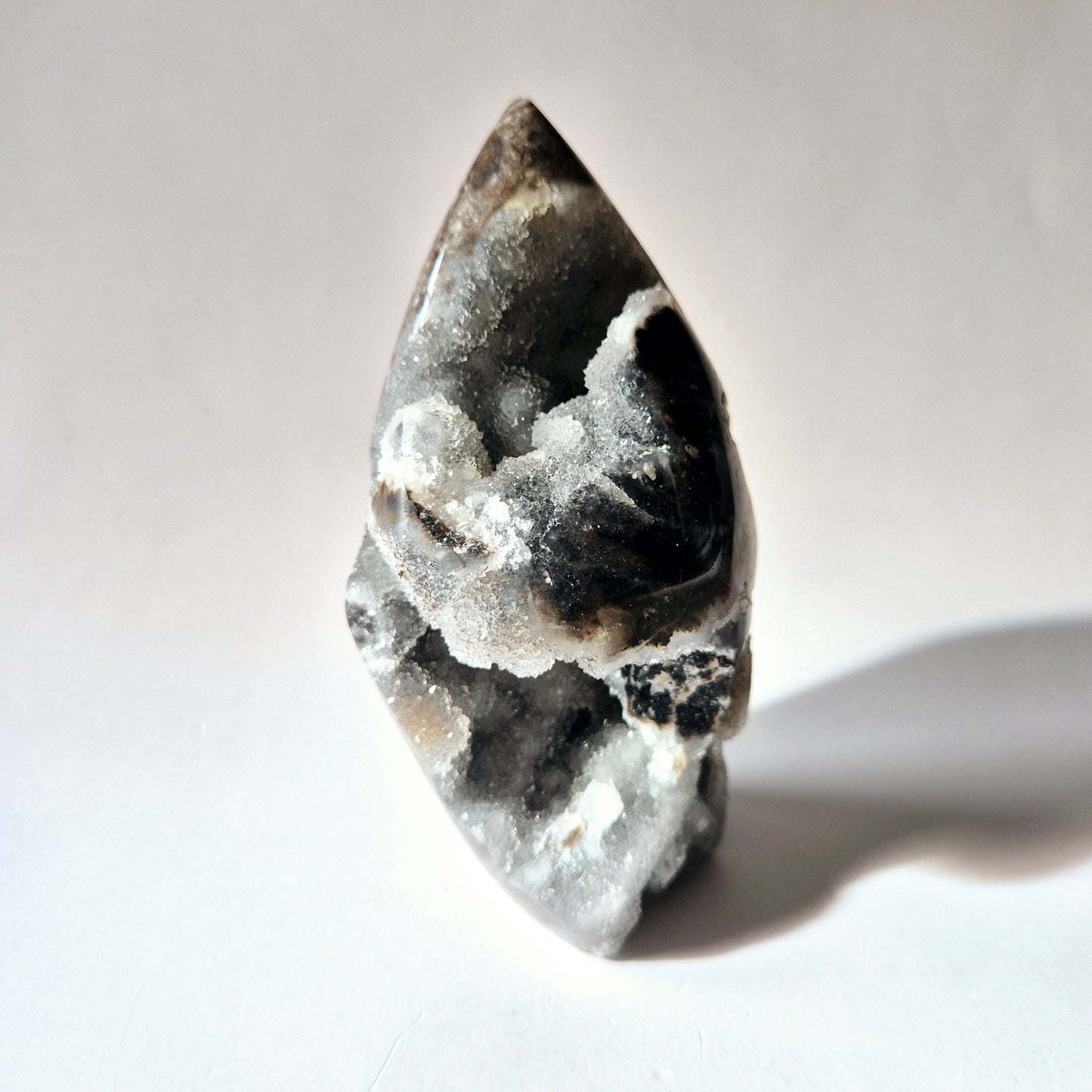 Edelsteen Druzy Sphalerite Flame Sculptuur #7 - 270g