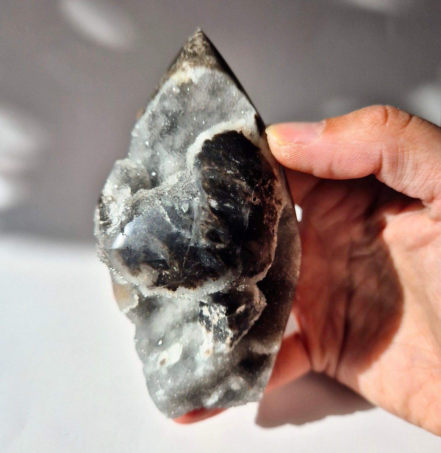 Edelsteen Druzy Sphalerite Flame Sculptuur #7 - 270g