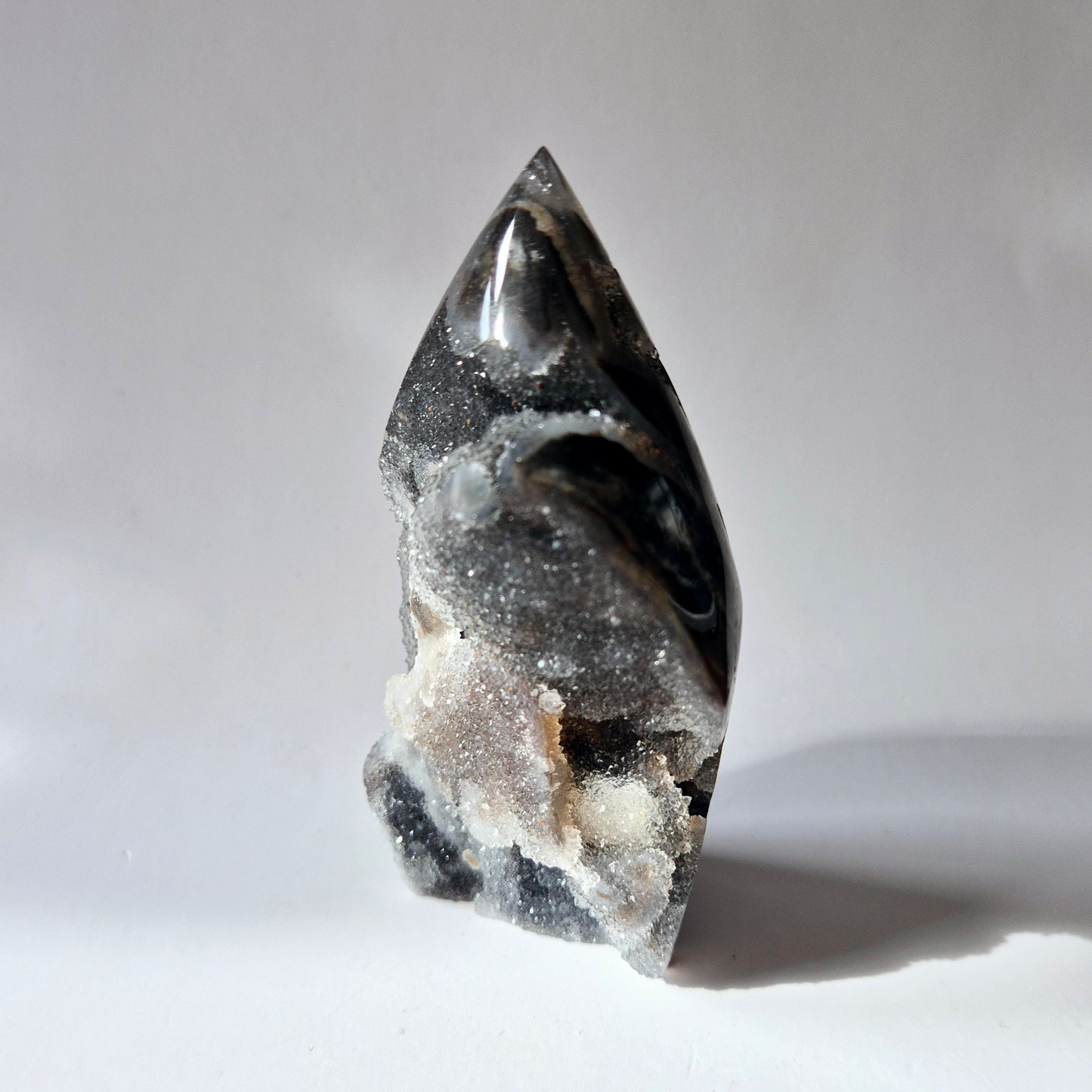Edelsteen Druzy Sphalerite Flame Sculptuur #8 - 225g