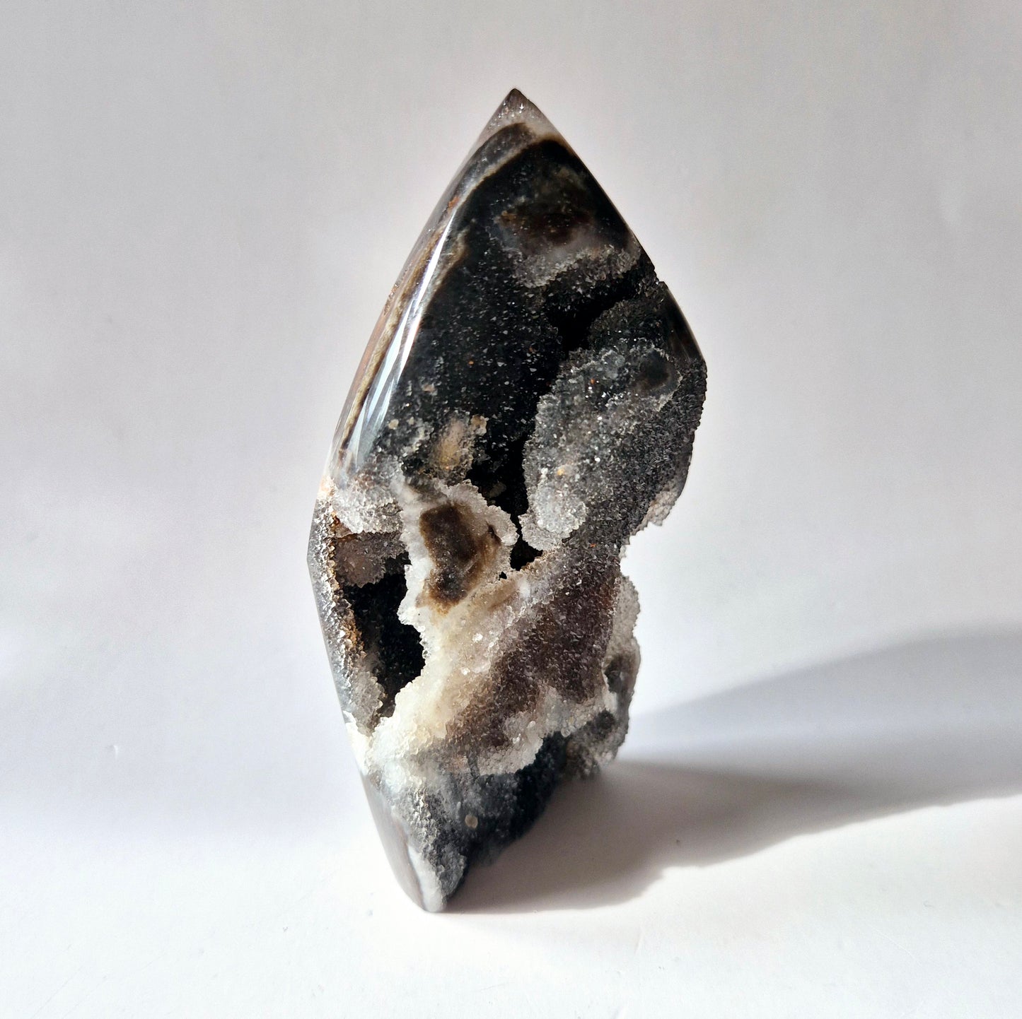 Edelsteen Druzy Sphalerite Flame Sculptuur #8 - 225g