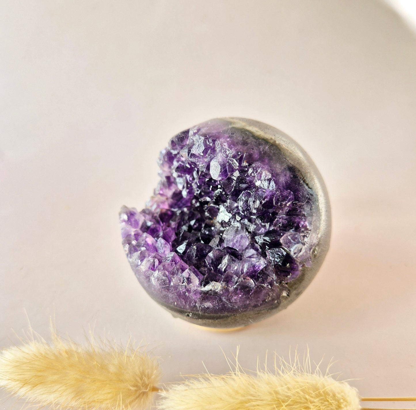 Hoge Kwaliteit Edelsteen Amethist Geode Bol (60–70 mm)