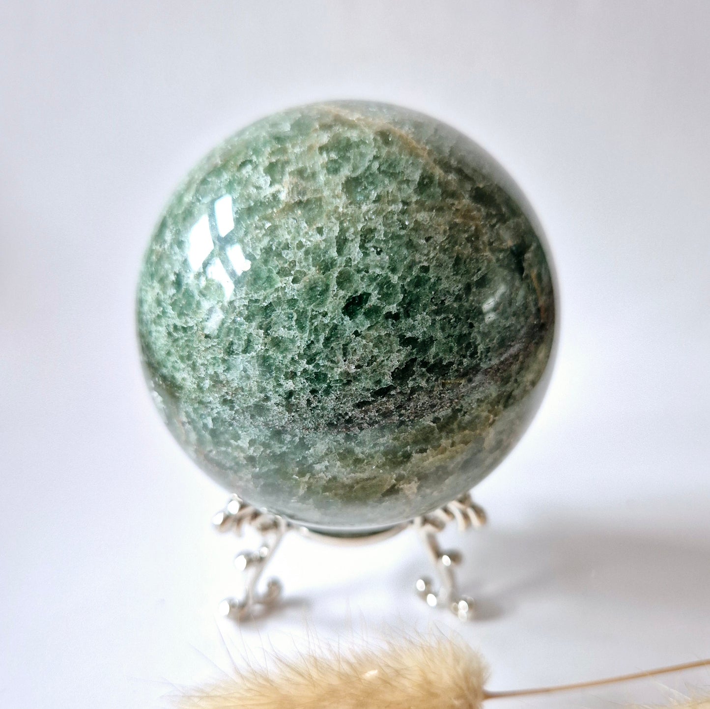 Groene Strawberry Quartz Bol – 73 mm | Edelsteen voor Harmonie, Groei en Hartenergie