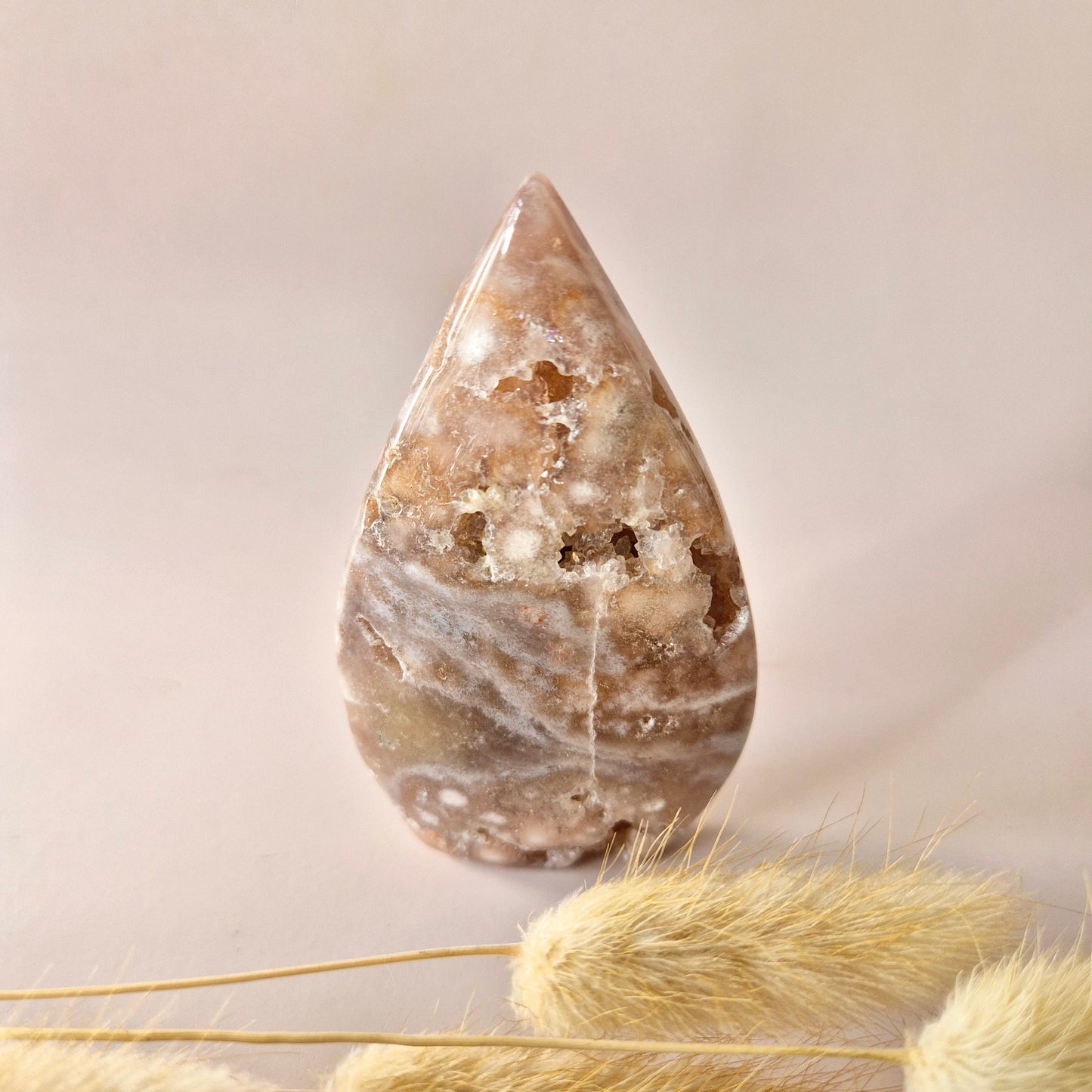 Edelsteen Druzy Pink Amethist flame 129g (Roze Amethist)