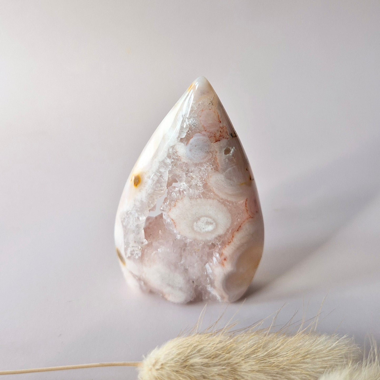 Edelstein Druzy Pink Amethyst Herz Nr. 8 8-10cm (Rosa Amethyst)