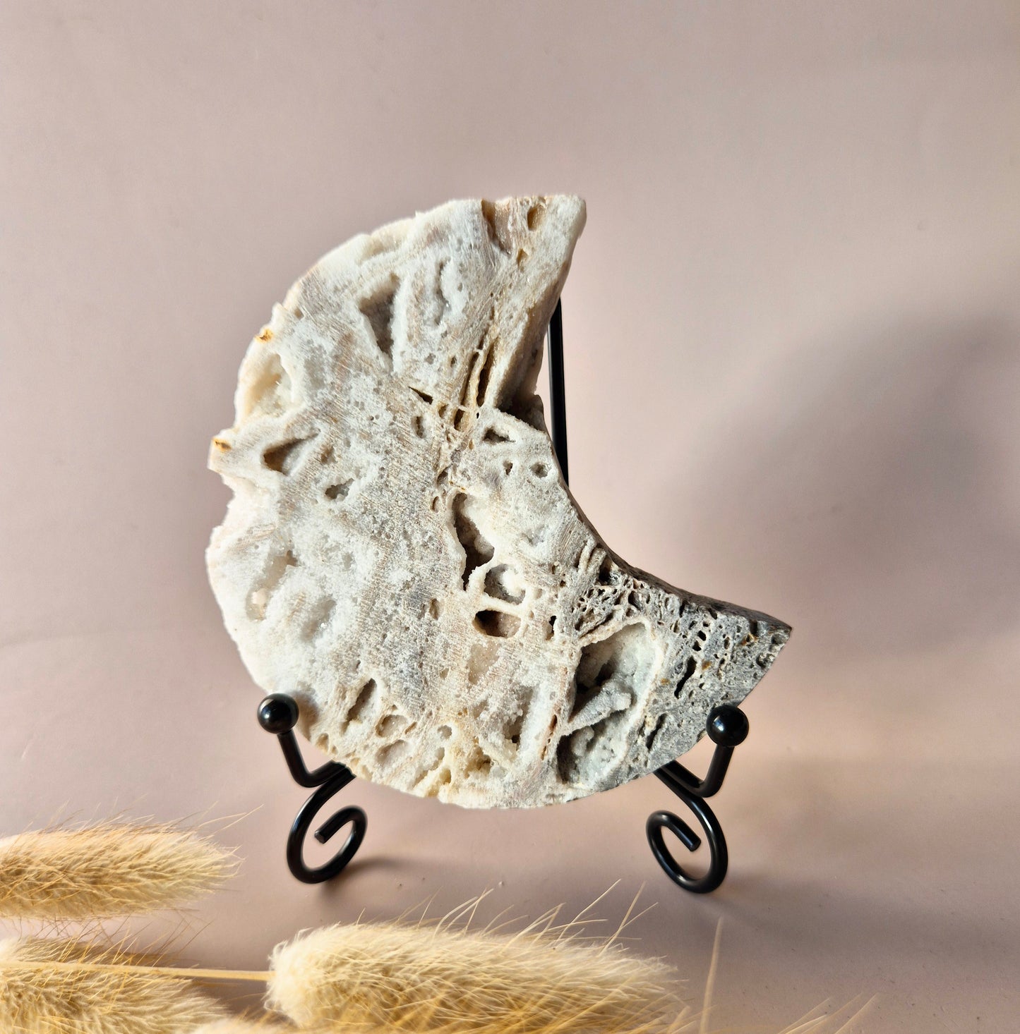 Edelsteen Druzy Sphaleriet Maan (10cm) – Een Sprankelend Natuurschat