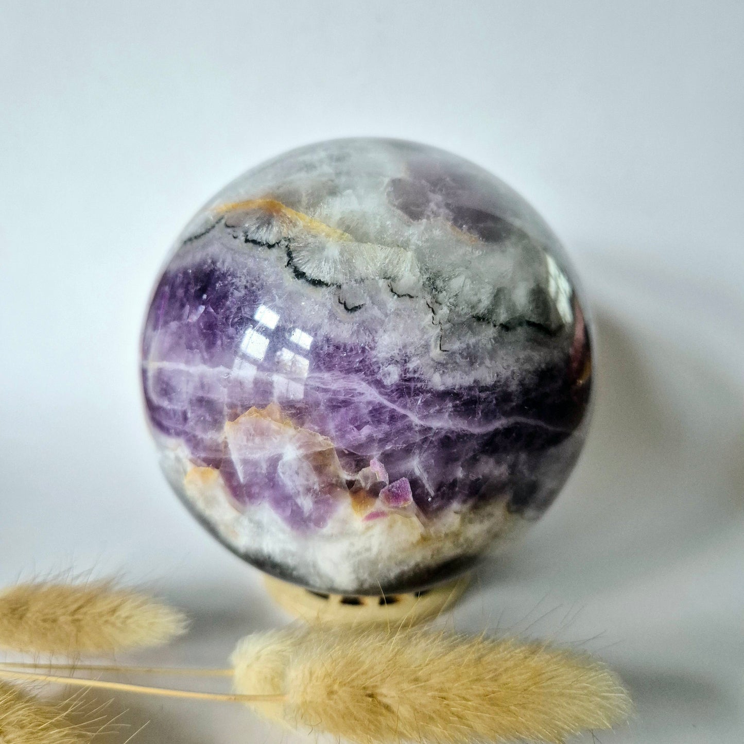 Kristall Edelstein Kugel Moosachat Druzy Kugel 90mm 971g