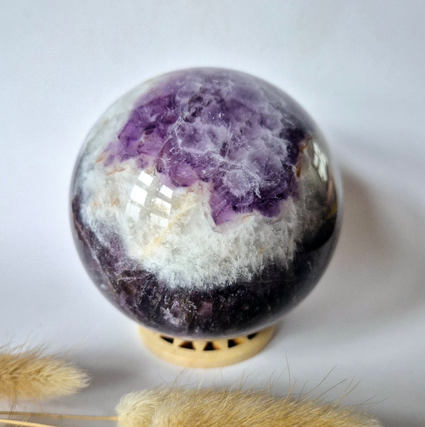 Kristall Edelstein Kugel Moosachat Druzy Kugel 90mm 971g