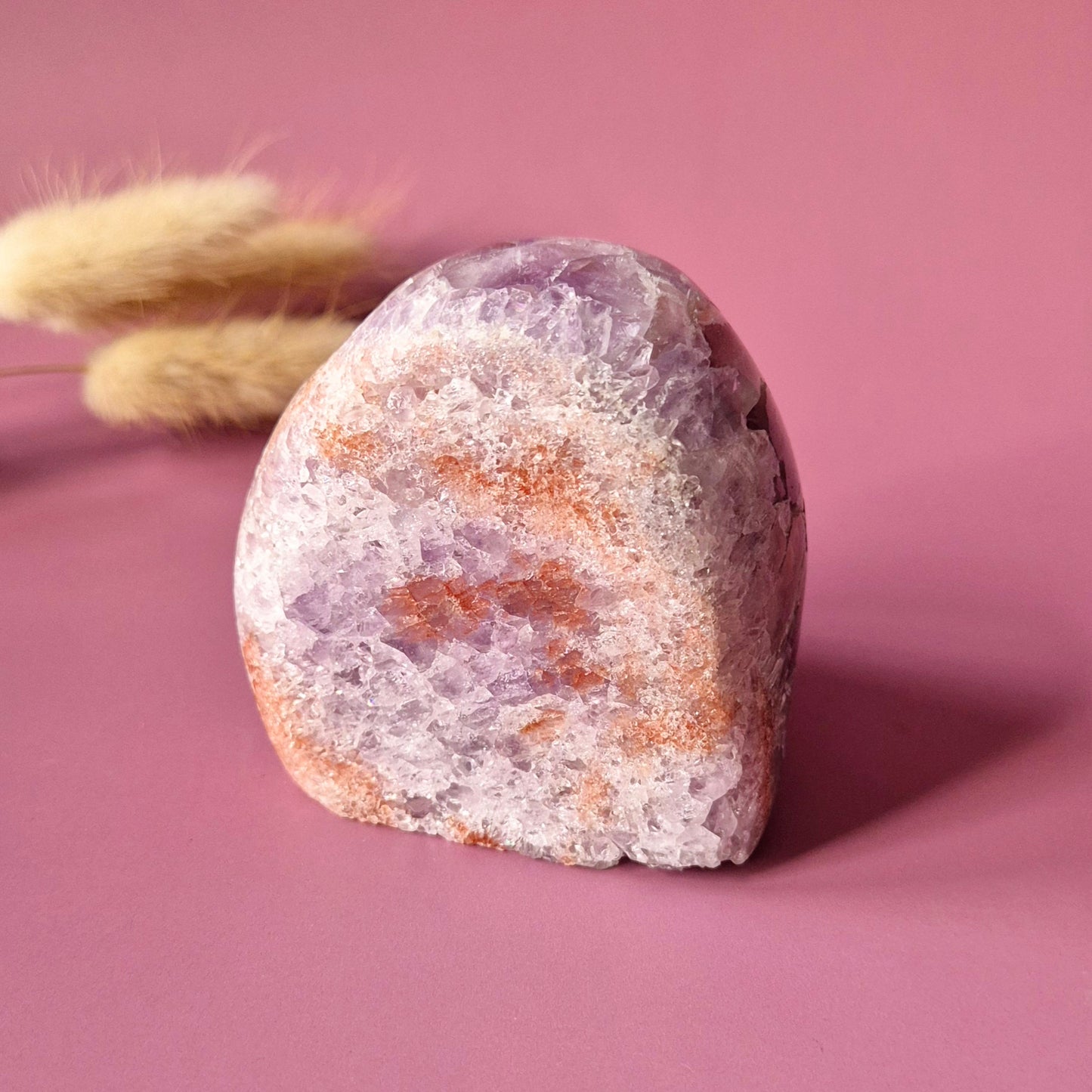 Druzy Pink Amethyst Freeforms & Flames – Magische, sanfte Energie