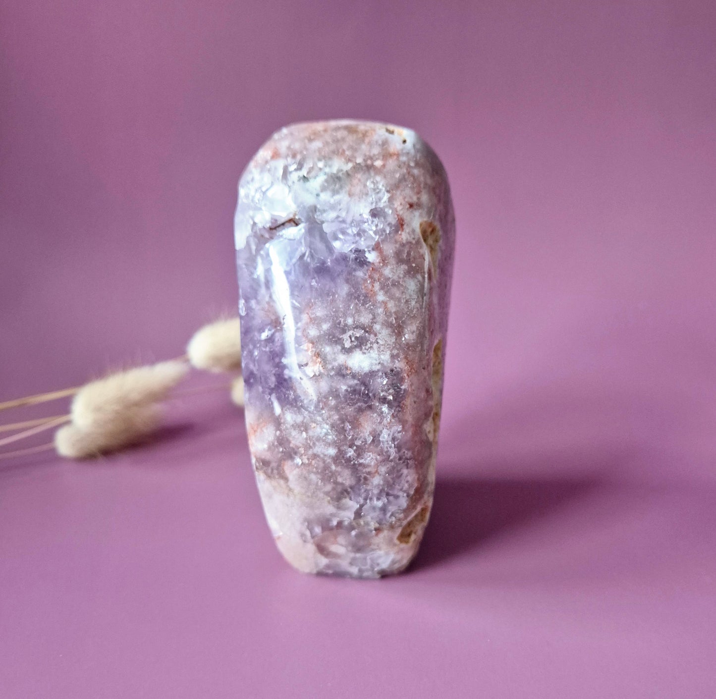 XL Edelsteen Druzy Pink Amethist Geode Freeform van 737 gram Statement Piece