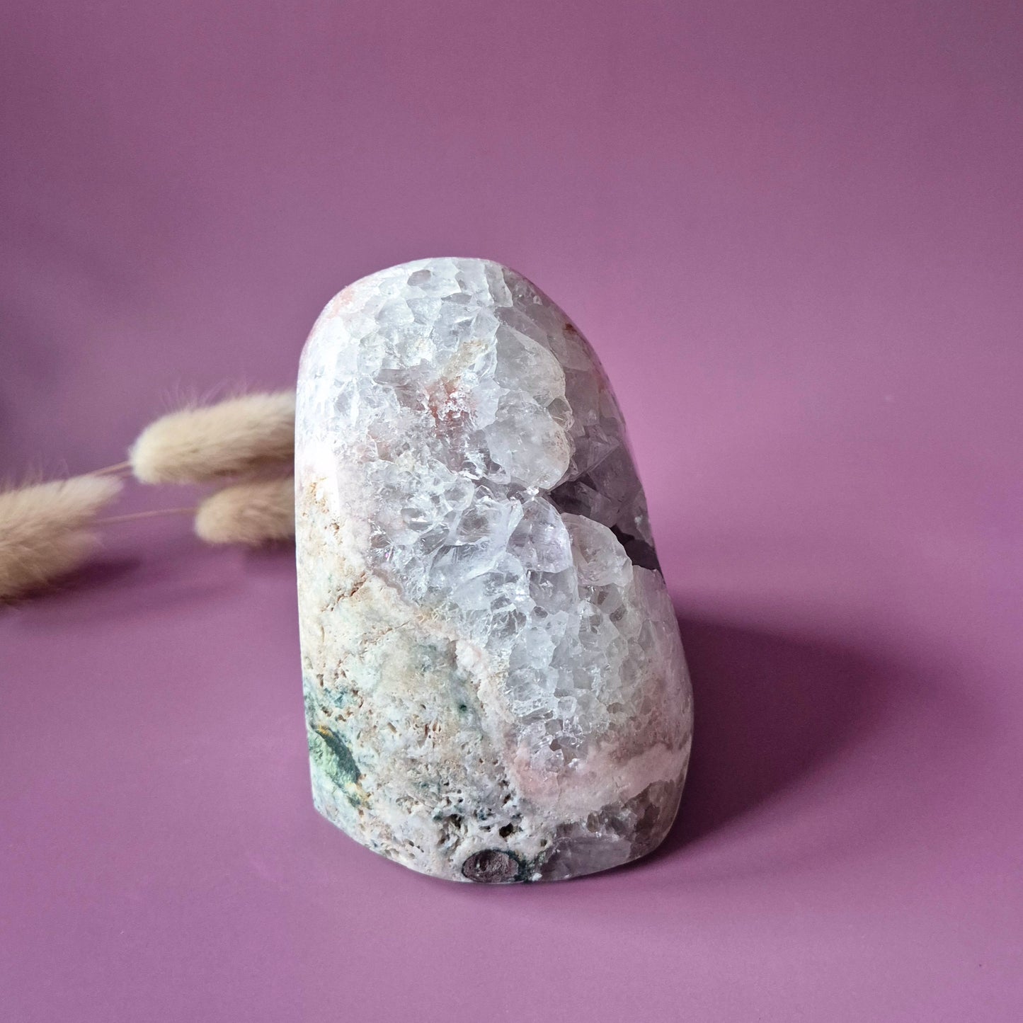 XL Edelsteen Druzy Pink Amethist Geode Freeform van 1162 gram Statement Piece