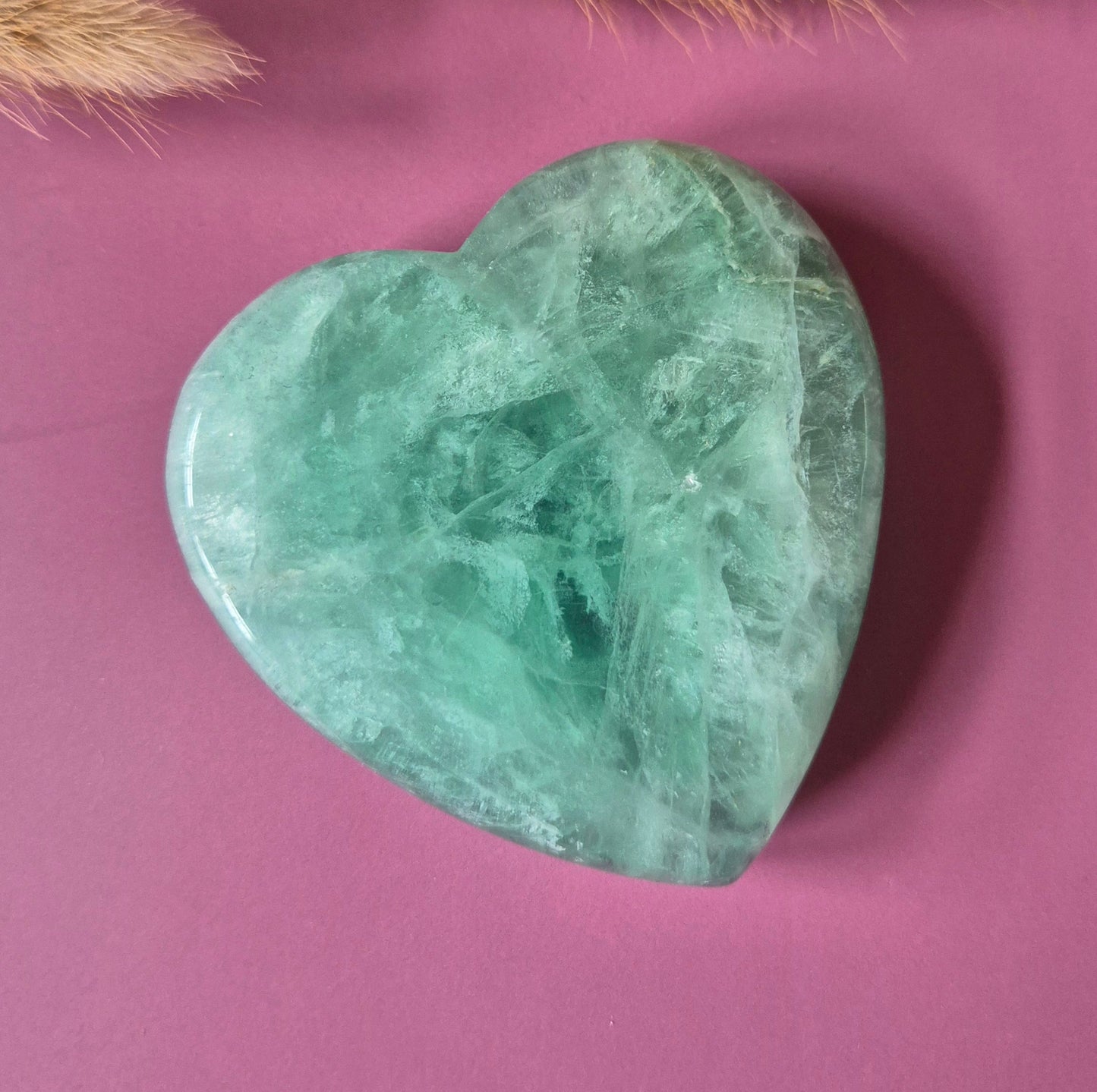 Edelsteen Groene Fluoriet Hart – Helderheid & Energie Balans