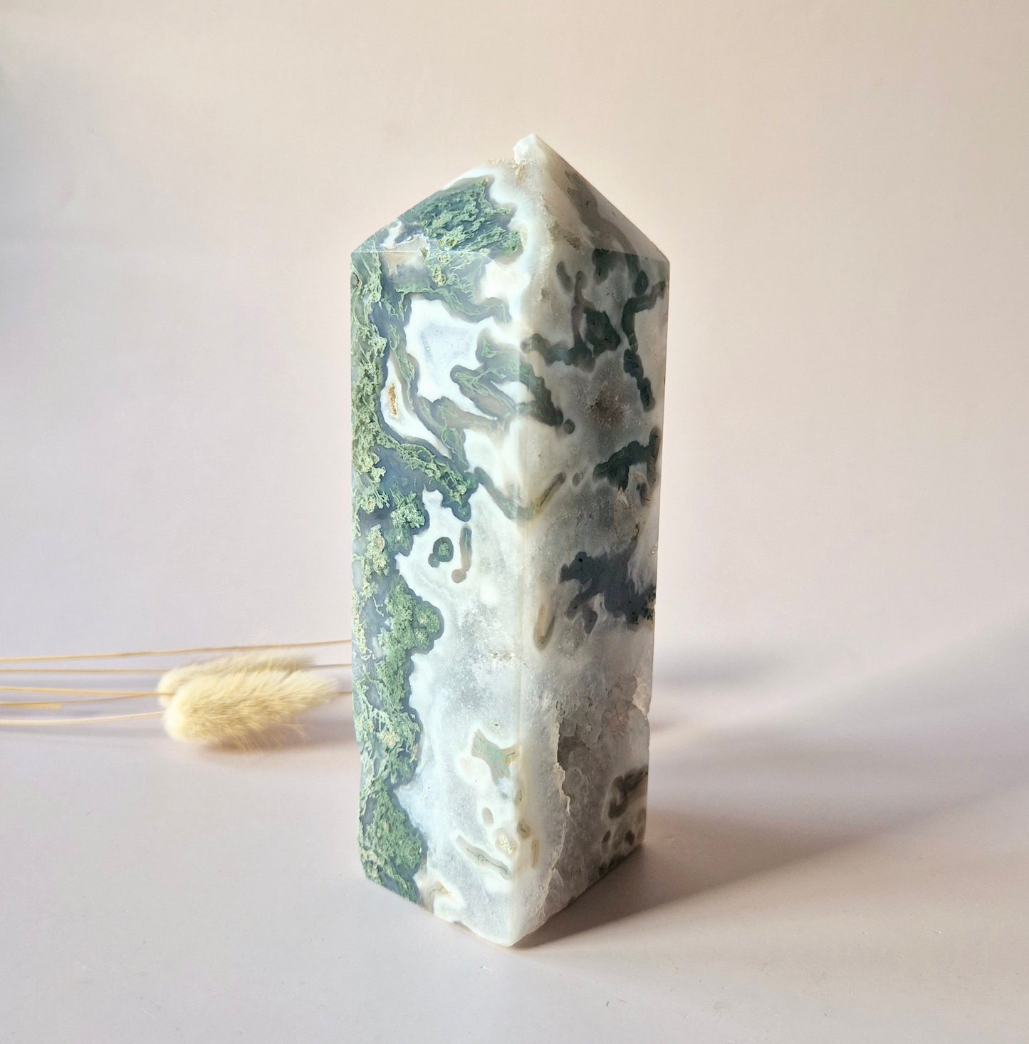 Gemstone Tiger Eye Scepter on Stand 15cm