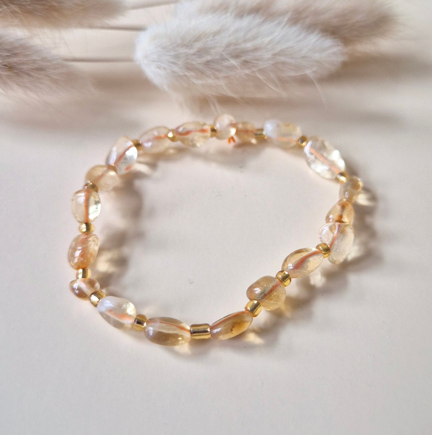 Edelsteen Armband Citrien – Natuurlijke Chips & Organische Vorm