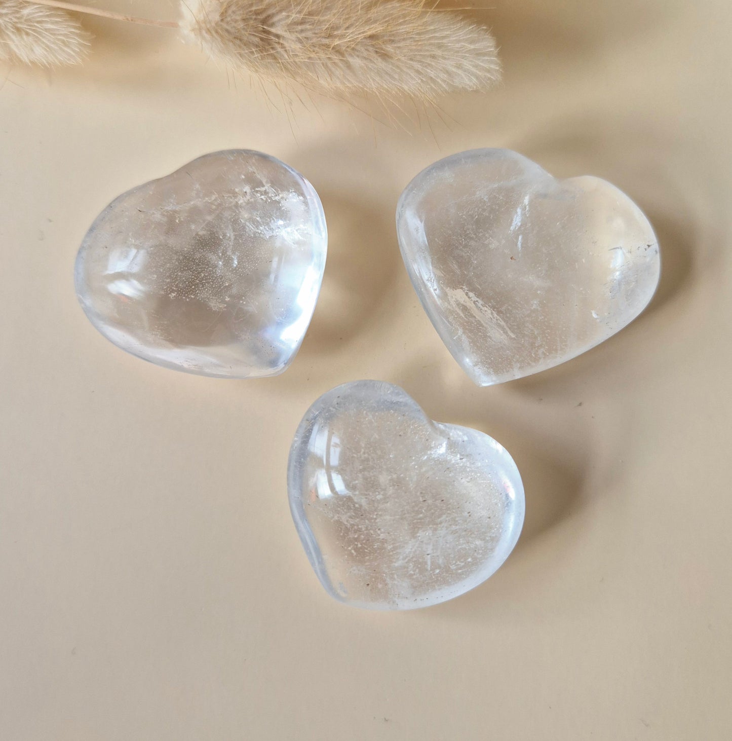 Edelsteen Heldere Bergkristal Hart 3-4cm