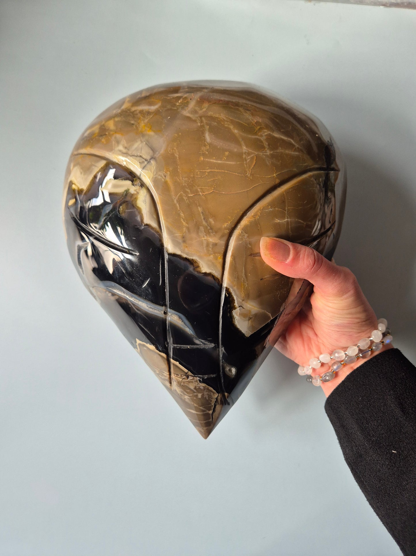 XL Edelsteen Volcano Agate Sculptuur (UV Reactief) – ± 3 kg